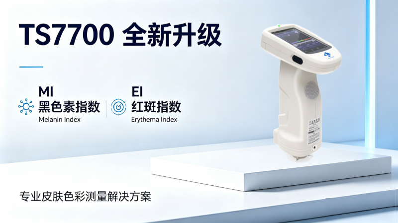 TS7700分光测色仪全新升级：MI黑色素指数与EI红斑指数功能详解